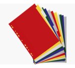 Intercalaires polypropylène souple 12 positions - A4 - Couleurs assorties