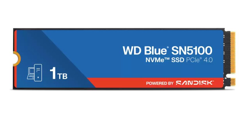 Western Digital WD Blue SN5100 1 TB M.2 PCI Express 4.0 NVMe QLC 3D NAND