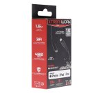 T'nB XCBLTC150 câble Lightning 1,5 m Noir