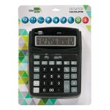 Calculatrice de bureau liderpapel xf39 12 chiffres   solaire et piles 190x140x32mm coloris noir
