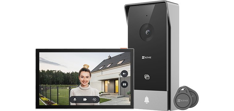 EZVIZ HP5 système vidéophone 17,8 cm (7") Noir, Argent