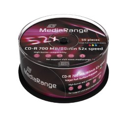 MediaRange MR208 Leere CD CD-R 700 MB 52x 50 Stück