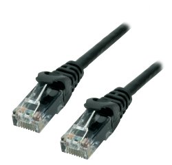 MCL 5m Cat6a U/UTP câble de réseau Noir U/UTP (UTP)