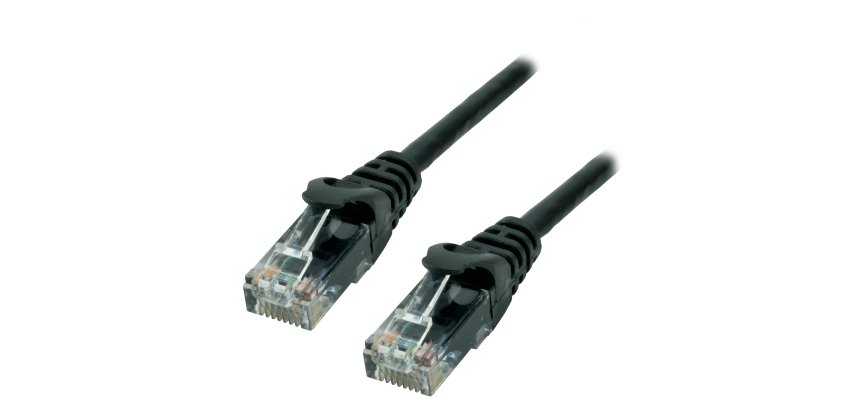 MCL 5m Cat6a U/UTP câble de réseau Noir U/UTP (UTP) Rond