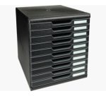 Module de classement Modulo Ecoblack 10 tiroirs fermés - Noir
