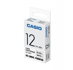 Casio XR-12WE1 nastro per etichettatrice Nero su bianco