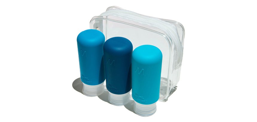 Muitomas TRBOTTLES3BL botella y recipiente de viaje Silicona Botella flexible
