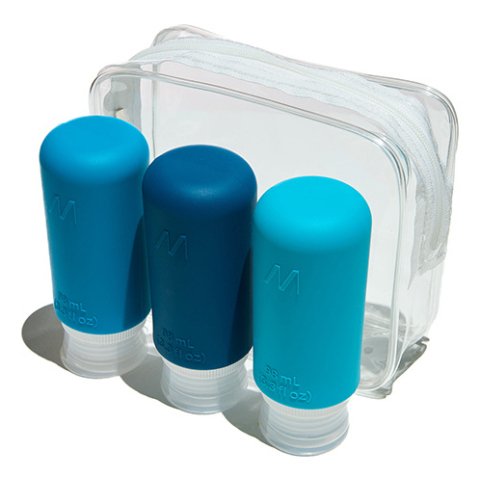Muitomas TRBOTTLES3BL botella y recipiente de viaje Silicona Botella flexible