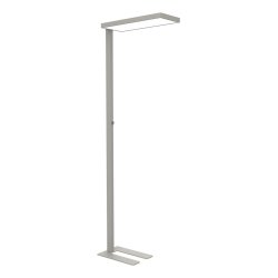 Lampadaire led mauljura intensite reglable tete et    socle aluminium hauteur 195cm coloris argent