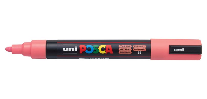 Marqueur posca pointe conique moyenne coloris corail