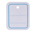 Étiquettes apli-agipa textiles perforées 224g       cadres et lignes bleus        30x37mm boîte de 1000u