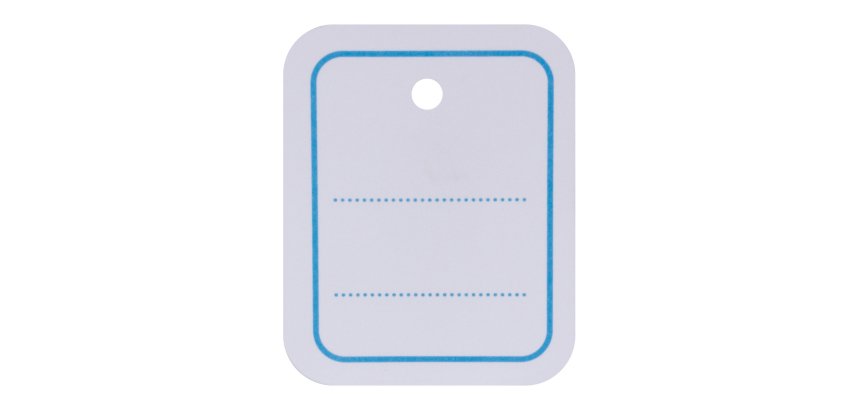 Étiquettes apli-agipa textiles perforées 224g       cadres et lignes bleus        30x37mm boîte de 1000u