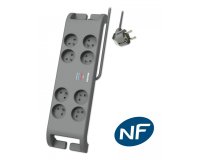 MCL SPN3180A/19 multiprise 2 m 8 sortie(s) CA Intérieure Gris