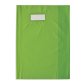 Protège-cahier elba styl'sms pvc opaque 12/100e sans phtalates porte-étiquette et étiquette a4 210x297mm vert foncé