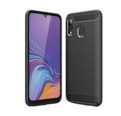 DLH Coque silicone noire pour Samsung Galaxy A20e (SM-A202)