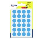 Etichette adesive tonde PSA - in carta - permanenti - diametro 15 mm - 24 et/fg - 7 fogli - blu - Avery