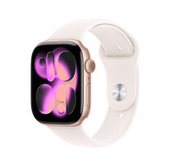 Apple Watch Series 11 OLED 46 mm Numérique 416 x 496 pixels Écran tactile Or rose Wifi GPS (satellite)