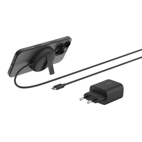 Belkin WIA011KQBK oplader voor mobiele apparatuur Headset, Smartphone Zwart USB Draadloos opladen Snel opladen Binnen