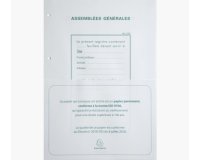 Recharge A4 pour reliures registres - 100 feuillets perforation 4 trous - Blanc