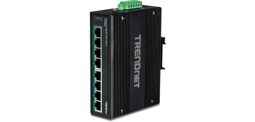 Trendnet TI-PG80B commutateur réseau Gigabit Ethernet (10/100/1000) Connexion Ethernet, supportant l'alimentation via ce port (PoE) Noir