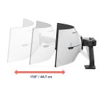 Ergotron HX Series HX ARM WITH VERY HEAVY DUTY PIVOT DESK 144,8 cm (57") Bureau Noir