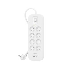 Belkin SRB003CA2M protection surtension Blanc 8 sortie(s) CA 2 m