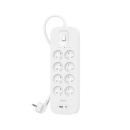 Belkin SRB003CA2M protection surtension Blanc 8 sortie(s) CA 2 m