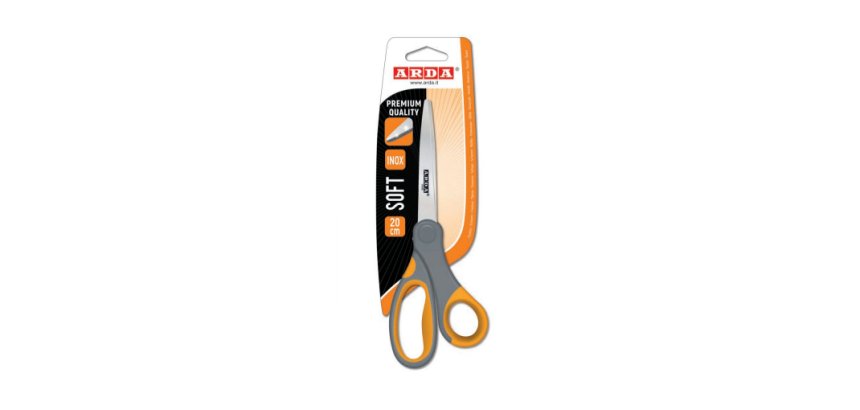 ARDA FD2019 stationery/craft scissors Office scissors Straight cut Grey, Orange