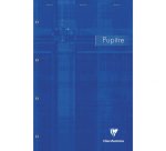 Bloc Pupitre agrafé en-tête A4+ 160 pages détachables et perforées 4 trous grands carreaux - Assortis