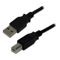 MCL 2m USB2.0 A/B câble USB USB A USB B Noir