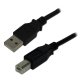 MCL 2m USB2.0 A/B câble USB USB A USB B Noir