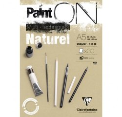 Paint'ON Naturel bloc collé 30F A5 250g