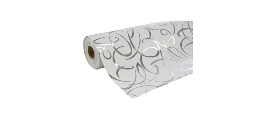 Prem.80g,rl 50x0,7m Arabesques argentées - Argent