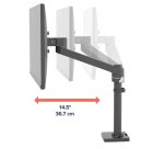 Ergotron NX Series NX MONITOR ARM BLACK 86,4 cm (34") Bureau Noir
