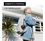 Sony SRS-XB100 - Speaker Wireless Bluetooth, portatile, leggero, compatto, da esterno, da viaggio, resistente IP67 impermeabile e antipolvere, batteria da 16 ore, cinturino versatile, chiamate in vivavoce - Grigio