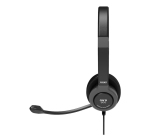 Port Designs 912001 casque Avec fil Arceau Bureau/Centre d'appels USB Type-C / USB Type-A Noir