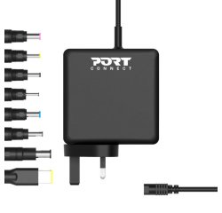 Port Designs 900093B-UK chargeur d'appareils mobiles Ordinateur portable, Universel Noir Secteur Intérieure