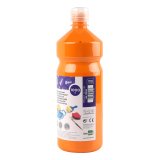 Gouache scolaire liderpapel liquide lavable fermeture sécurité brillante coloris orange 1000ml