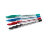 Stylo-bille pilot bp-s écriture moyenne 0.5mm encre douce pointe indéformable rechargeable corps translucide noir