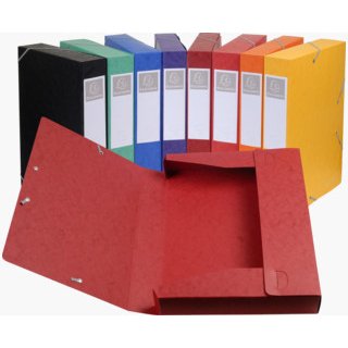 Boîte classement exacompta cartobox carte lustrée 7/10e a4+ 25x33cm dos 5cm livrée à plat coloris assortis lot 10 unités