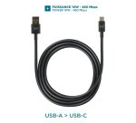 Mobilis 020013 USB cable 1 m USB A USB C 0.48 Gbit/s 10 W Black