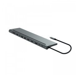 MCL MD1A99AZZUSB3C568 hub & concentrateur USB Type-C 5000 Mbit/s Aluminium