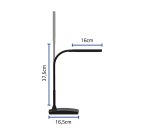 LED-bureaulamp pearly colour vario, zwart