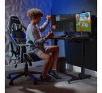X Rocker 5124601 Gaming-Stuhl Sessel für Videospiele Gepolsterter Stuhl Schwarz, Blau