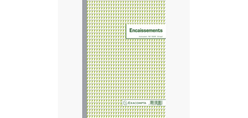 Manifold autocopiant exacompta encaissements a4 210x297mm foliotage 50 duplis