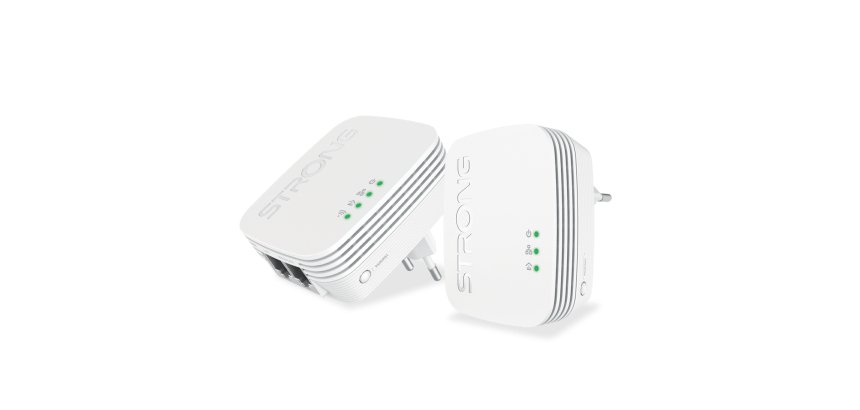 Strong POWERLWF600DUOMINI PowerLine network adapter 600 Mbit/s Ethernet LAN Wi-Fi White 2 pc(s)