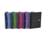 Cahier Oxford office Urban mix A4 ligné 7mm 100 pages reliure spirale couverture polypro coloris assortis