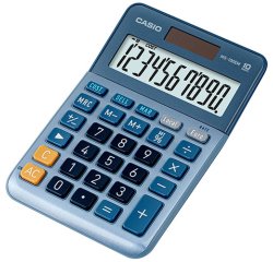 Calcolatrice da tavolo MS-100EM - 10 cifre - blu - Casio