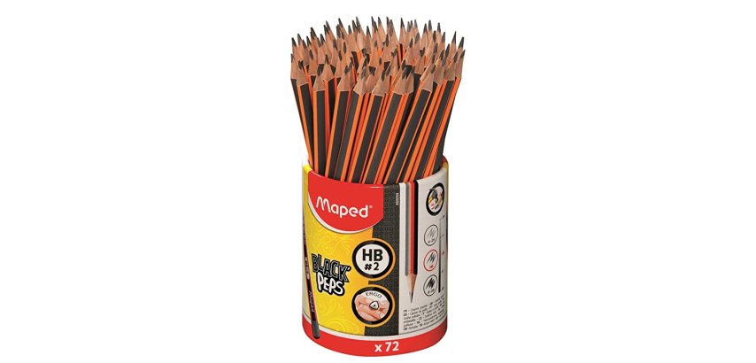 Crayon graphite maped black peps hb triangulaire pot de   72 unites