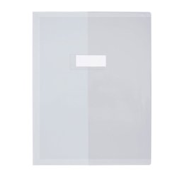 Protège-cahier elba standard pvc cristal 20/100e rabat a4+ 240x320mm incolore